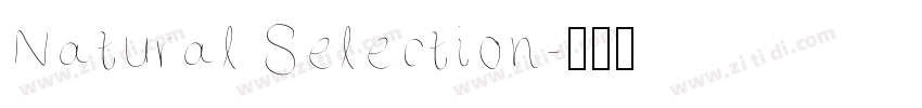 Natural Selection字体转换